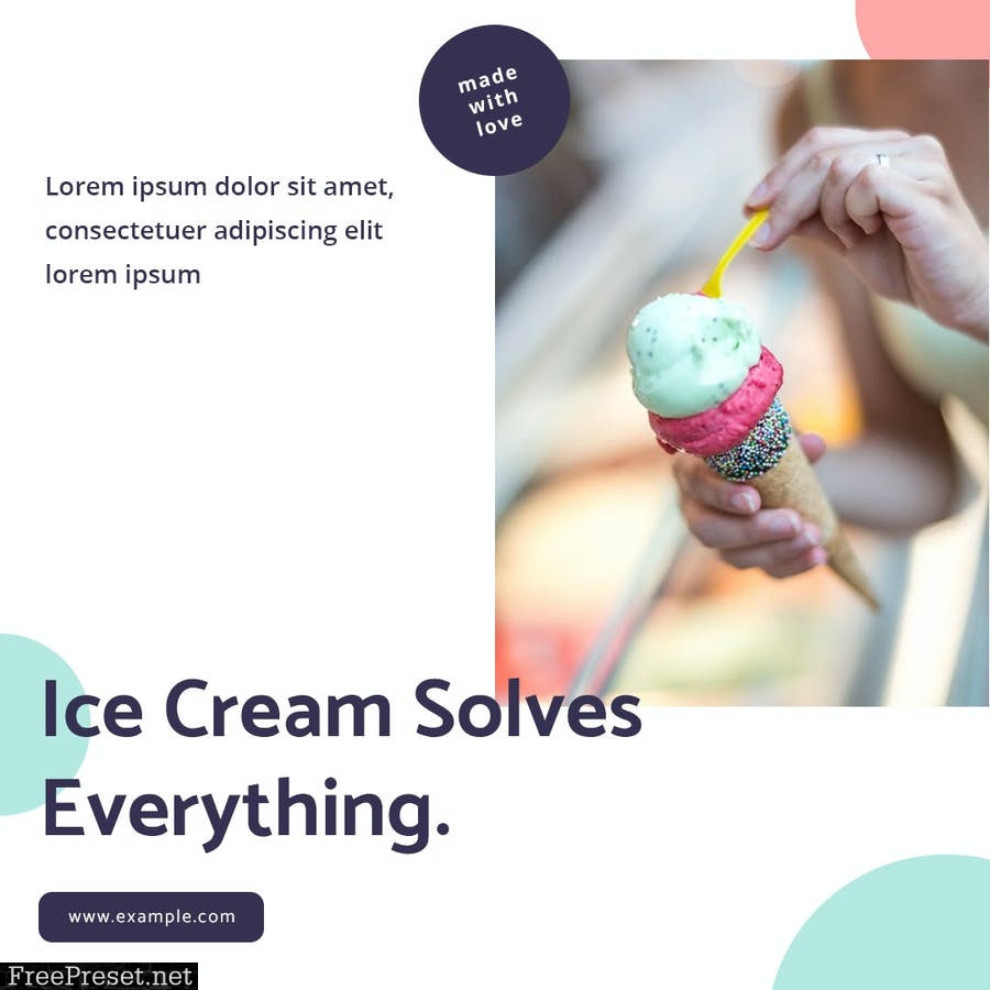 Cake & Ice Cream Instagram Stories & Post Pack ZDKC5FZ
