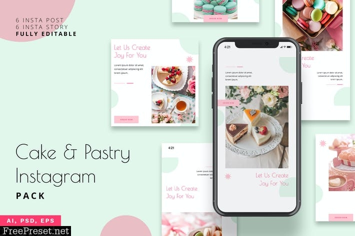 Cake & Pastry Instagram Stories & Post Pack NJVCYJ7