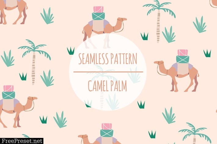 Camel Palm – Seamless Pattern KJHDT3Q