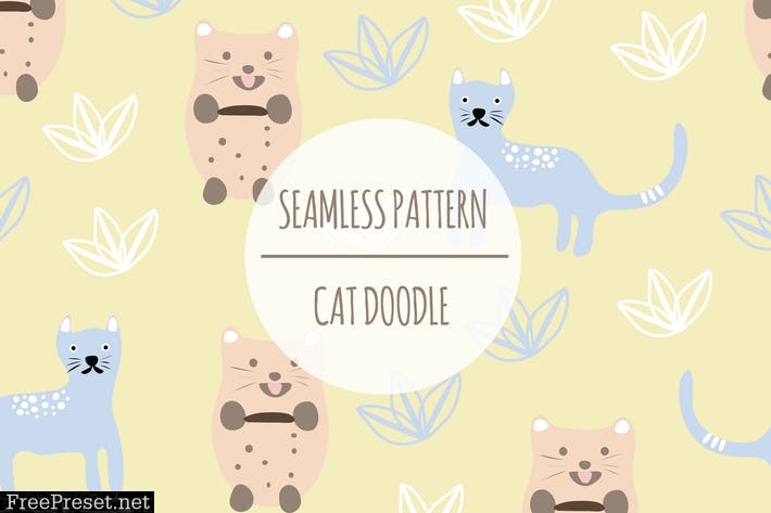 Cat Doodle – Seamless Pattern 9SWSELY