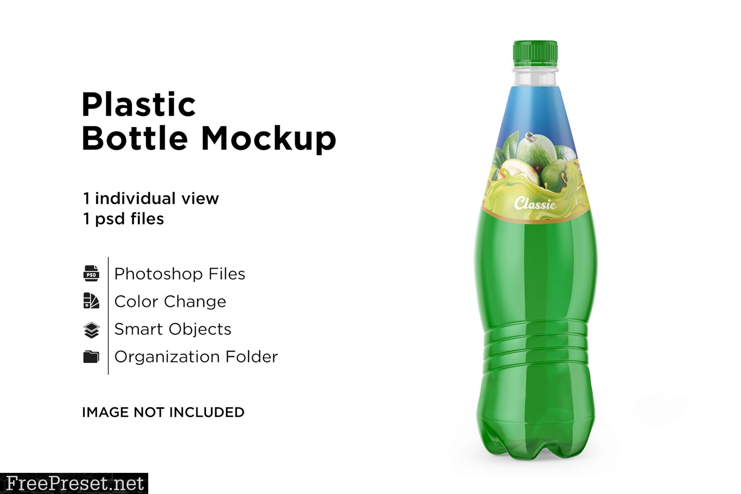 Clear Plastic Drink Bottle Mockup 6063286