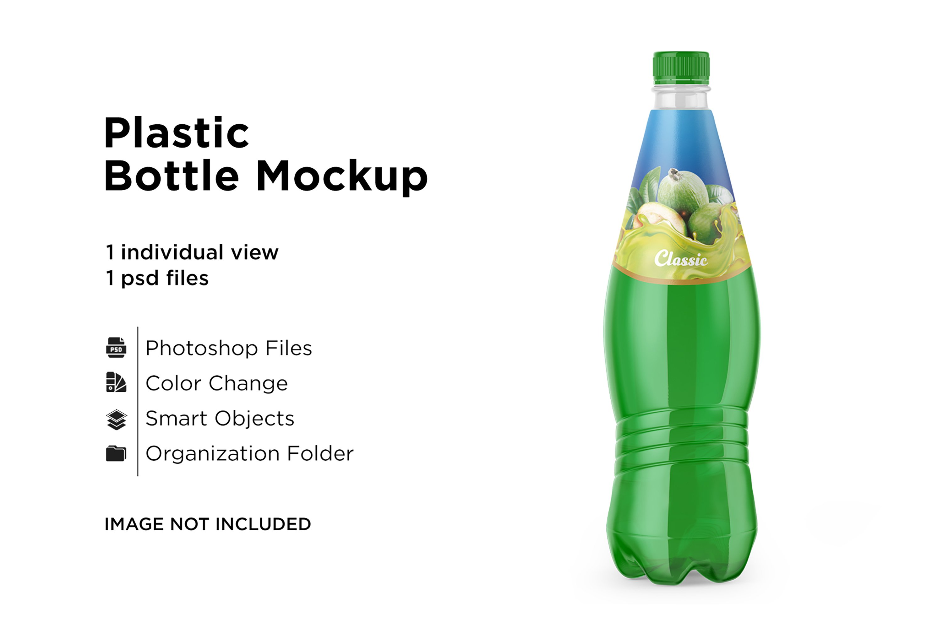 Clear Plastic Drink Bottle Mockup 6063286