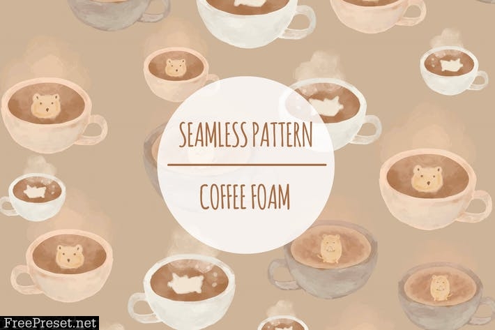 Coffee Foam – Seamless Pattern NX8L7JZ