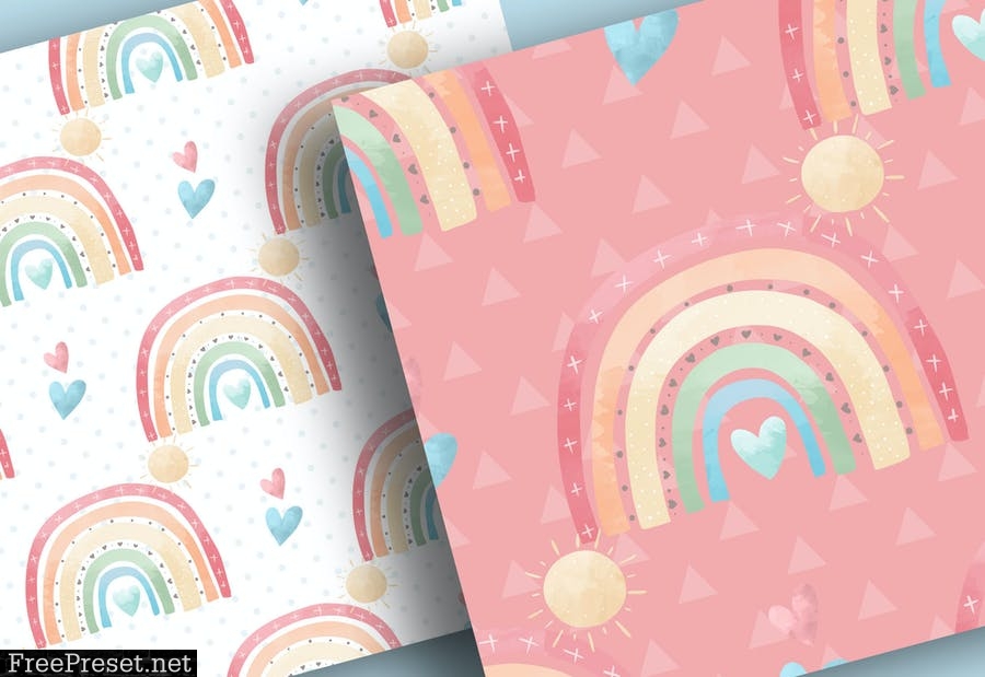 Color Rainbow digital paper pack 3ZDMGYZ