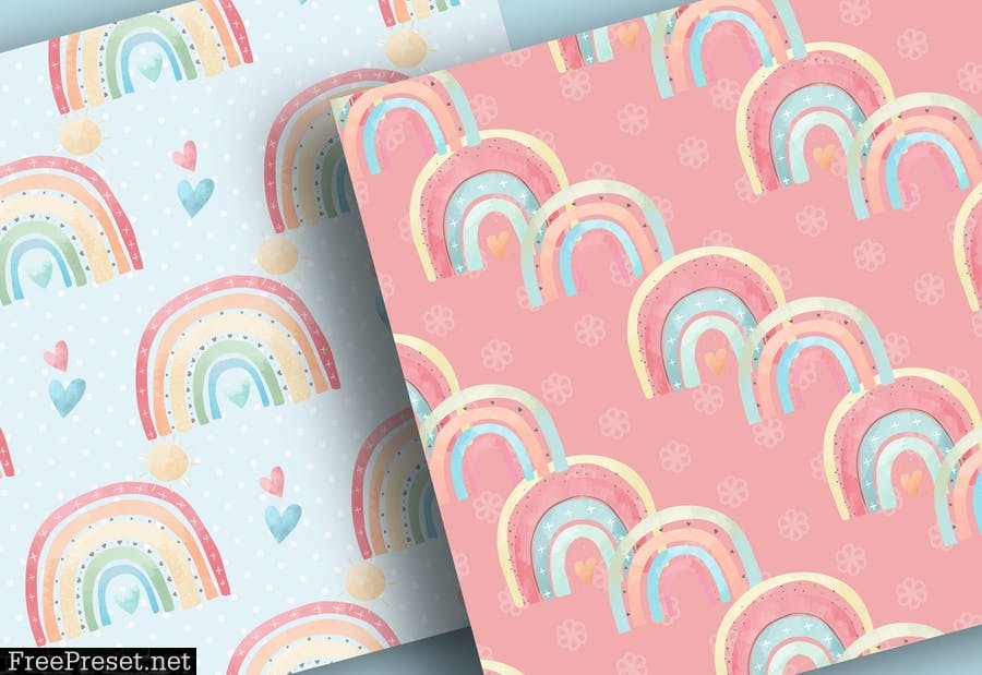 Color Rainbow digital paper pack 3ZDMGYZ