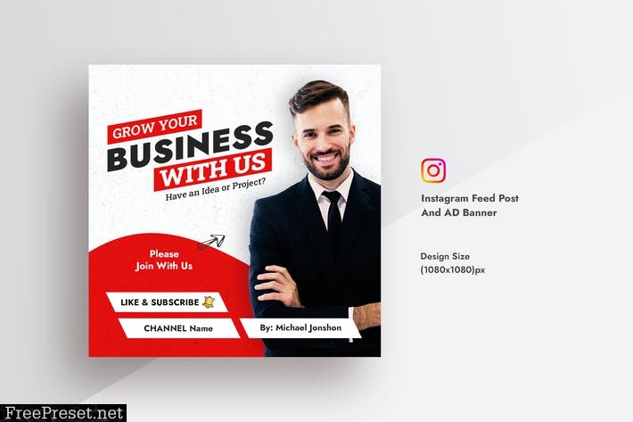 Corporate & Business Marketing Instagram Feed Post YALG7LY