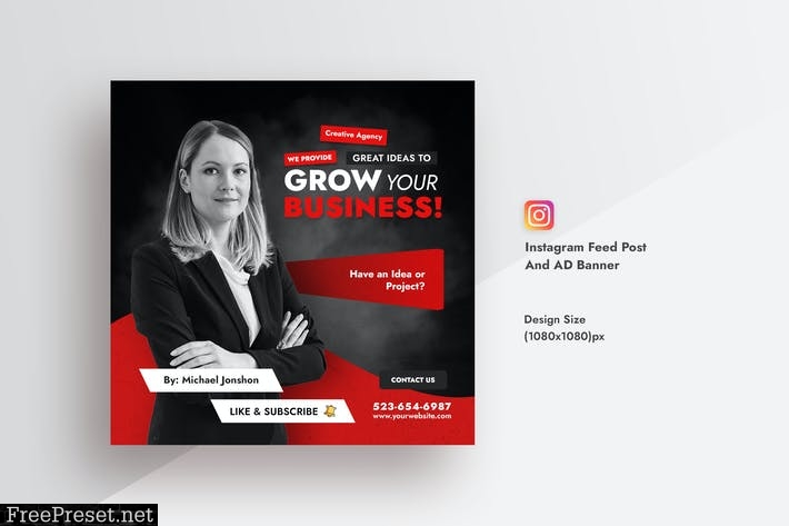 Corporate & Business Marketing Instagram Feed Post ZQ98AAR