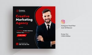 Creative Agency Instagram Feed Post & AD Banner 9QAEA8J