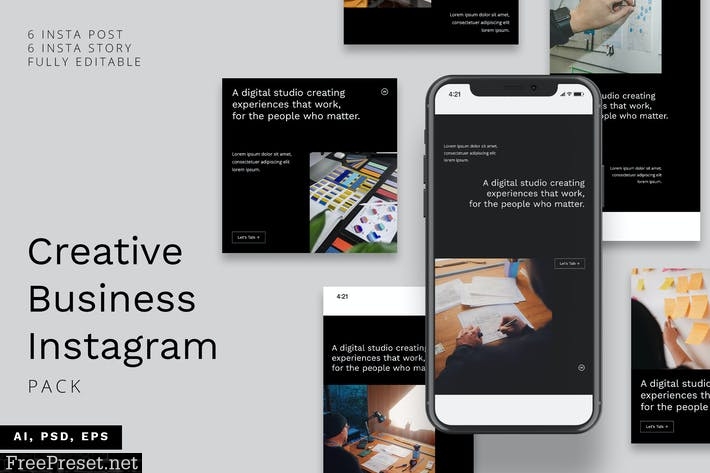 Creative Business Instagram Stories & Post Pack 53HRR82