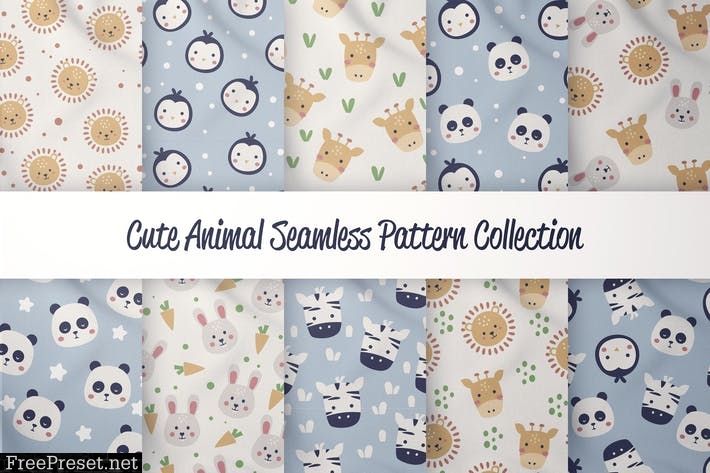 Cute Animals - Seamless Pattern 7UTWVGD