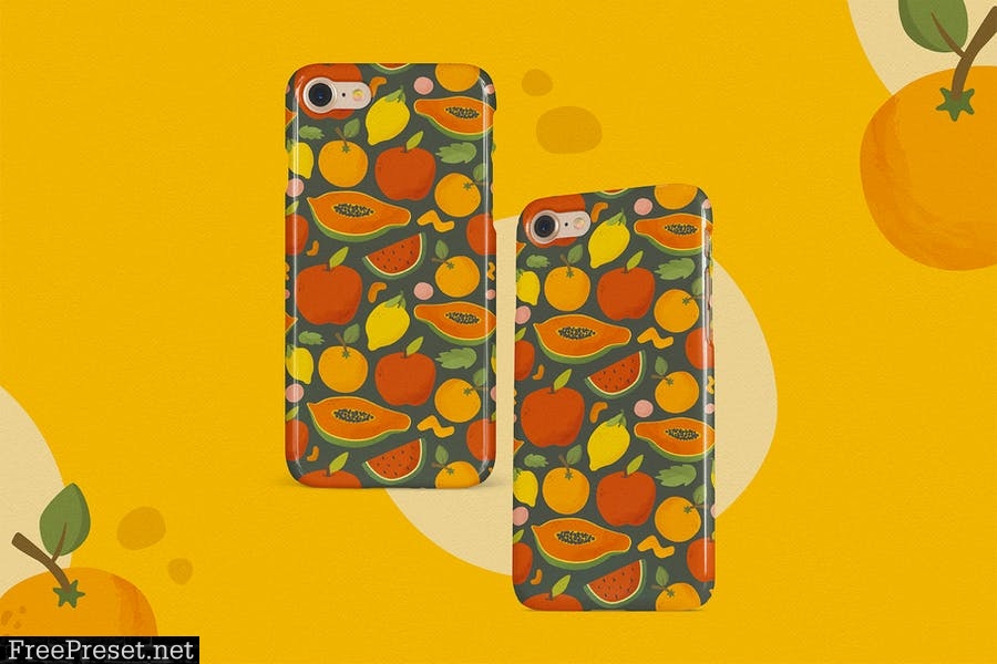 Cute Fresh Fruits Seamless Patterns 8426H33