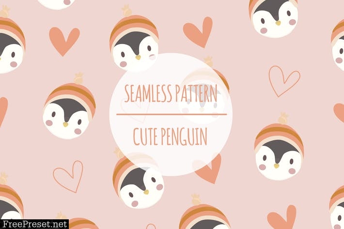 Cute Penguin – Seamless Pattern A34B952