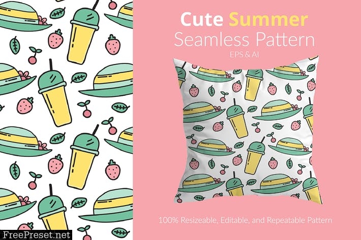 Cute Summer Pattern ZVQBNHP