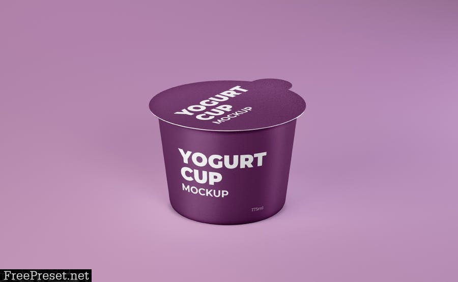 Dairy Product Cup Mockup ST3ZMU7