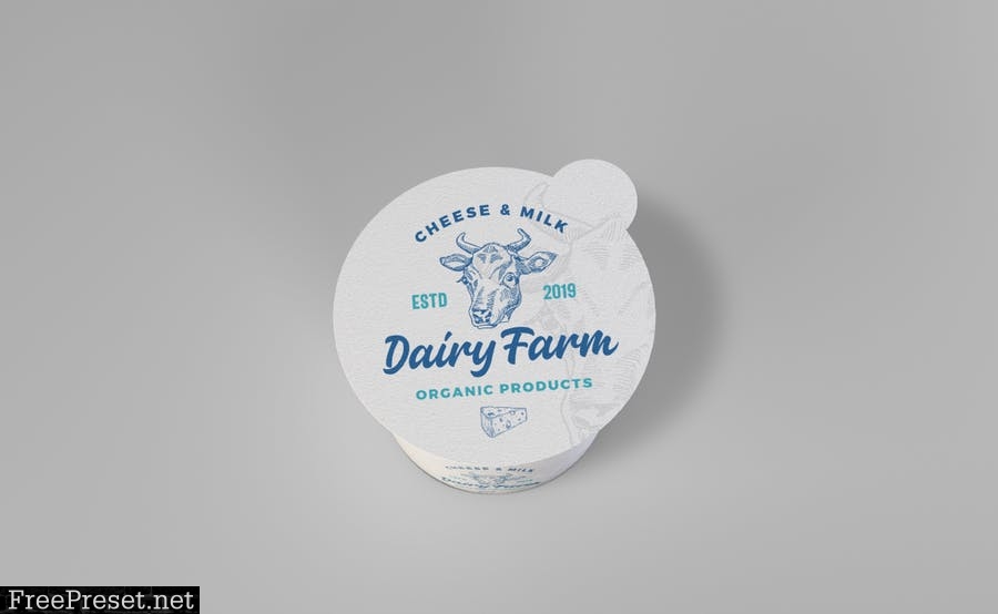 Dairy Product Cup Mockup ST3ZMU7