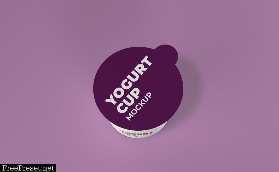 Dairy Product Cup Mockup ST3ZMU7