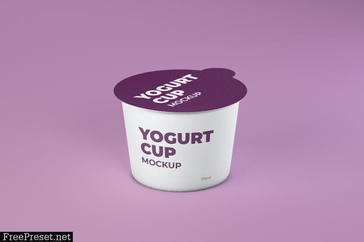 Dairy Product Cup Mockup ST3ZMU7