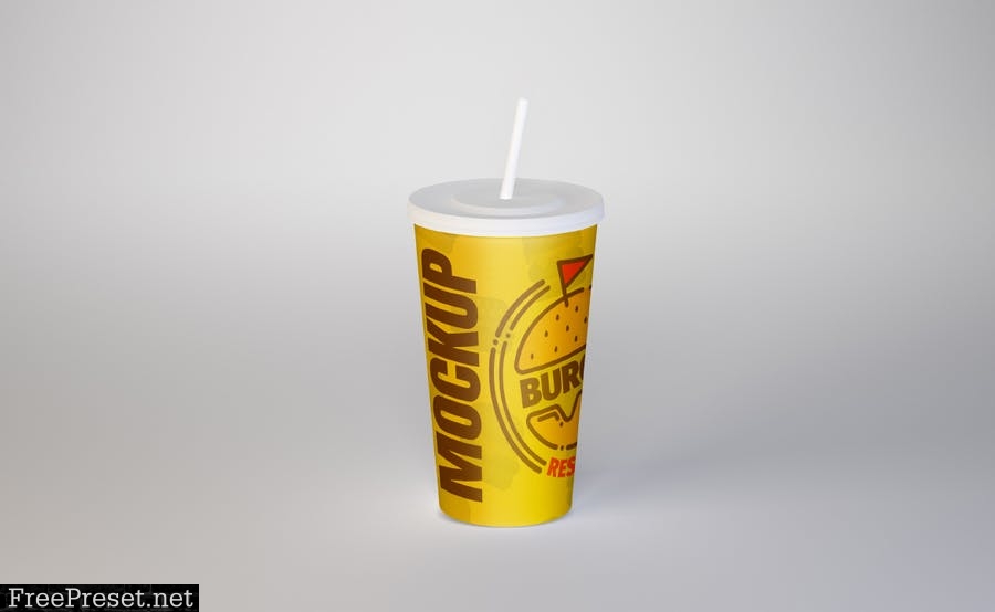 Disposable Paper Cup Mockup PP9THGX