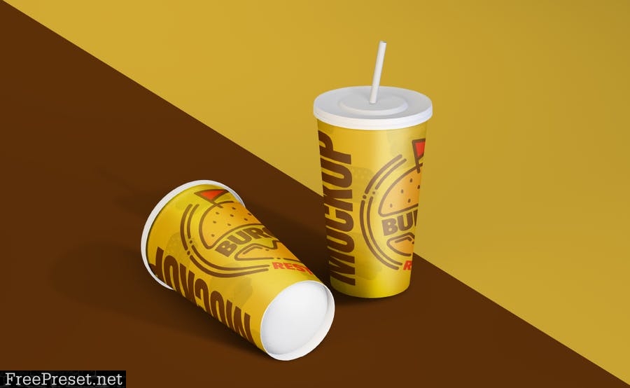 Disposable Paper Cup Mockup PP9THGX