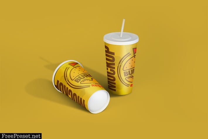 Disposable Paper Cup Mockup PP9THGX