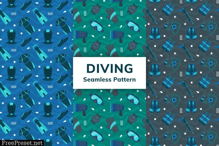 Diving Seamless Pattern J2PMPCW