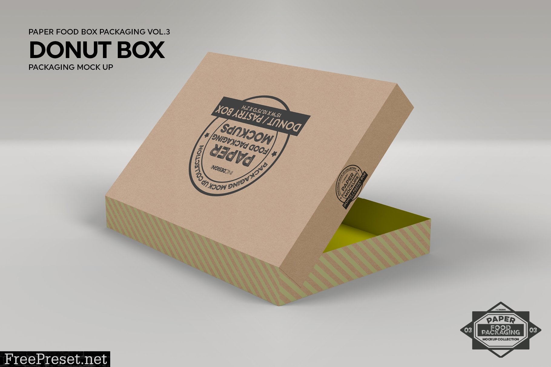 Donut Box Packaging Mockup 1211264
