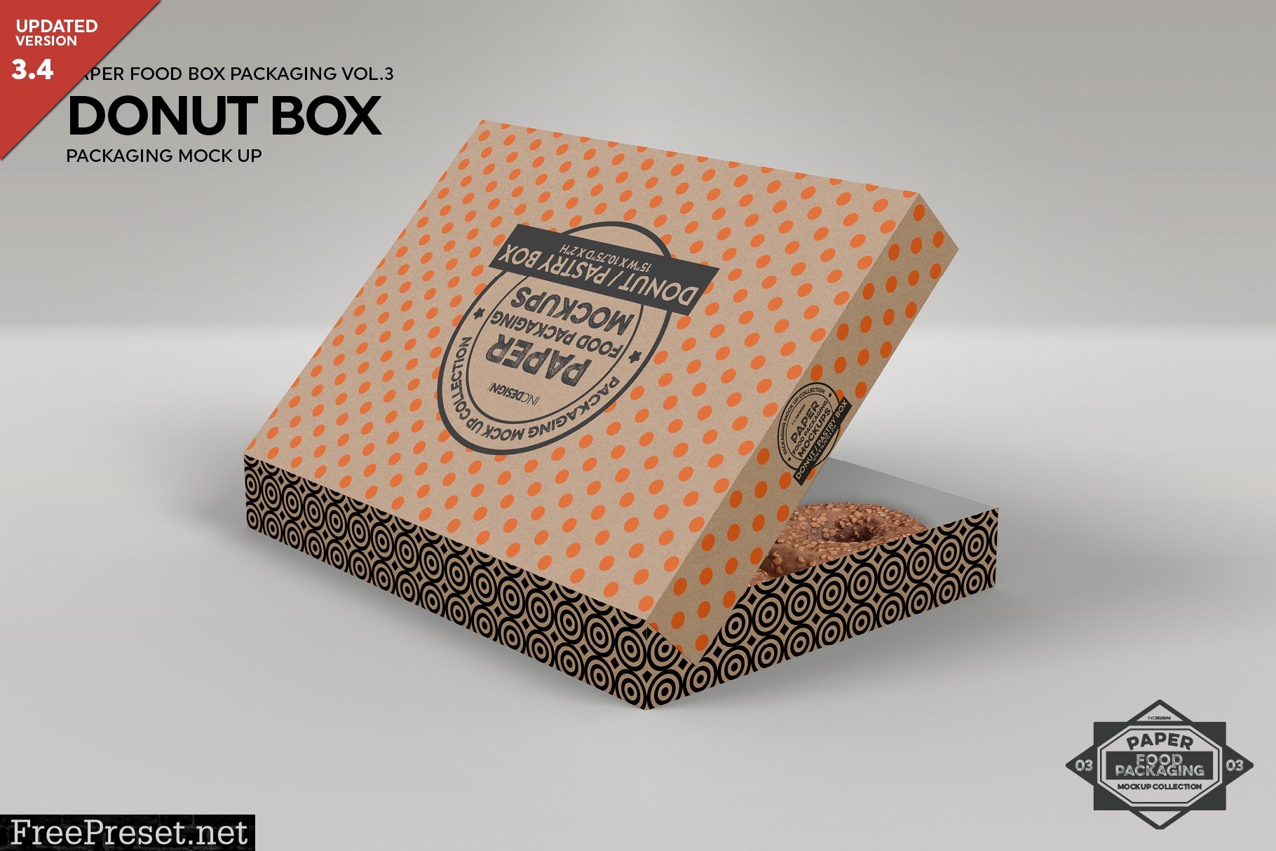 Donut Box Packaging Mockup 1211264