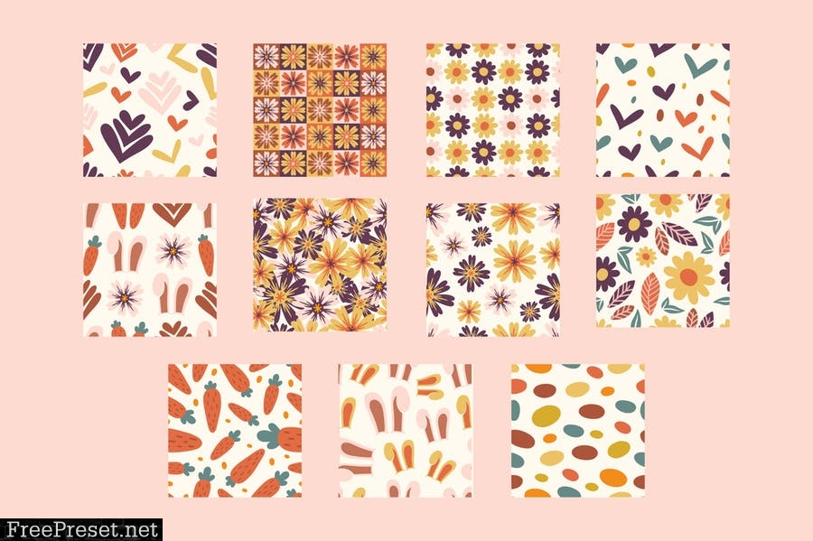 Easter Have Fun Seamless Pattern 4XWDTJL