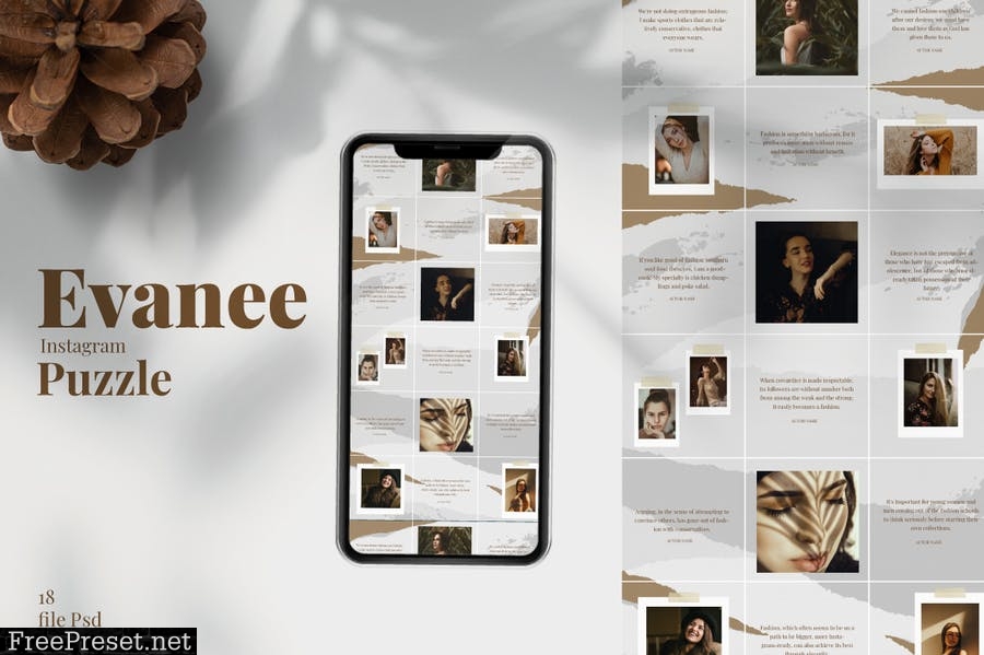 Evanee Instagram Puzzle Template CCGP6W3