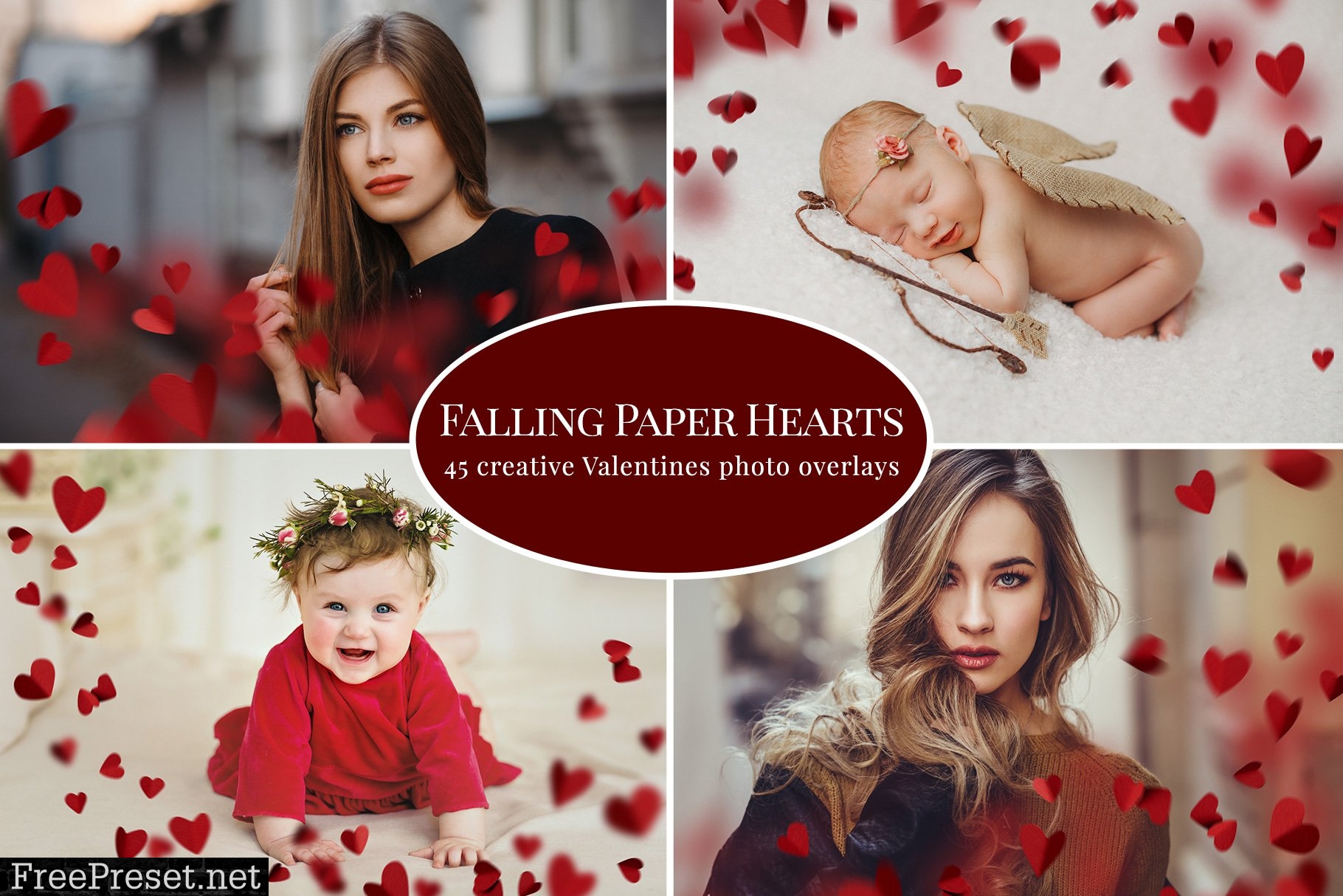 Falling Paper Hearts photo overlays 5791182