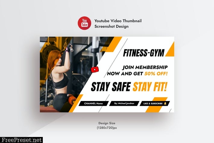 Fitness & GYM YouTube Video Thumbnail Screenshot TXP6VPK