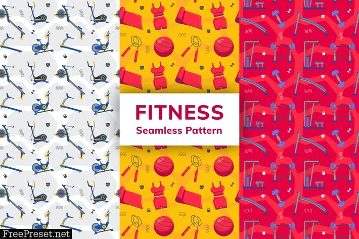 Fitness Seamless Pattern NETBJ7D