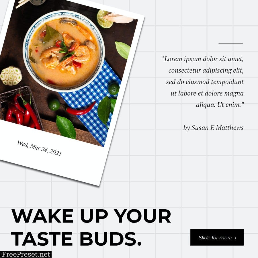Food Article Instagram Stories & Post Pack