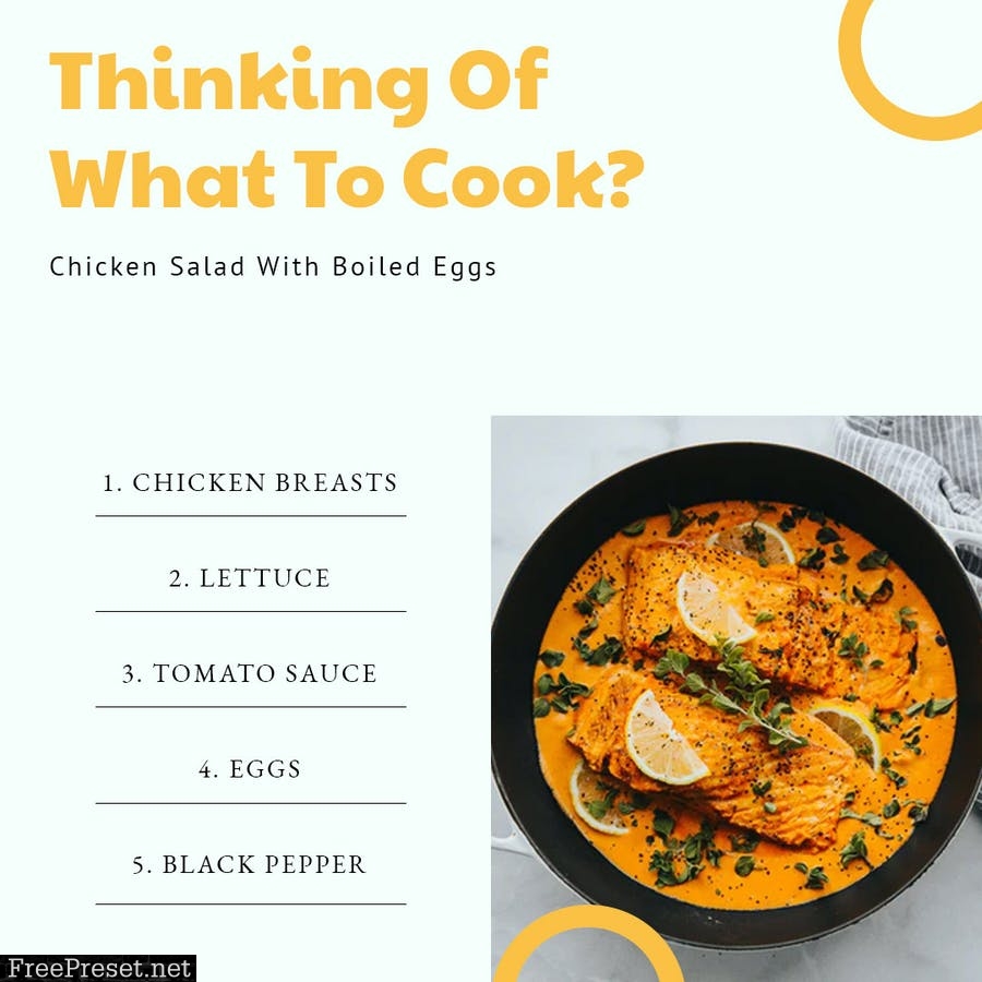 Food Recipe Instagram Stories & Post Pack LMF6EQG