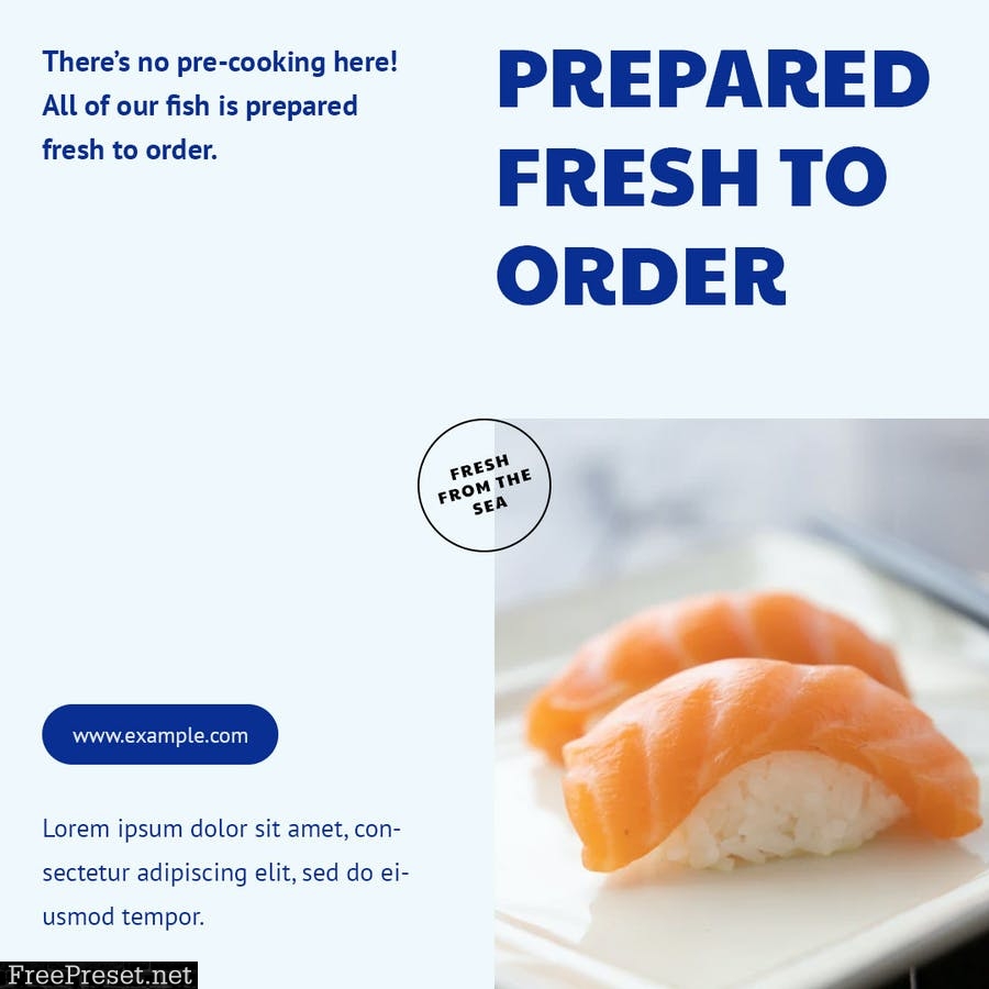 Fresh Sushi Instagram Stories & Post Pack TM33JRJ