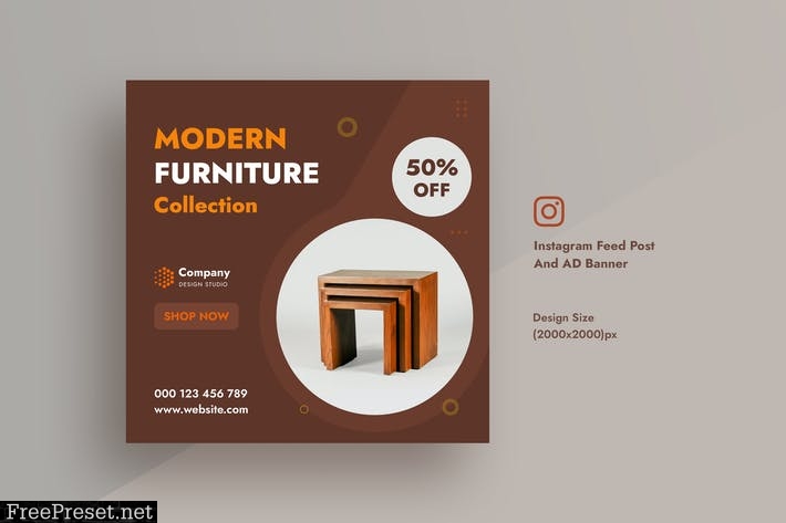 Furniture & Home Decor Instagram Feed AD Banner F2L5J2M