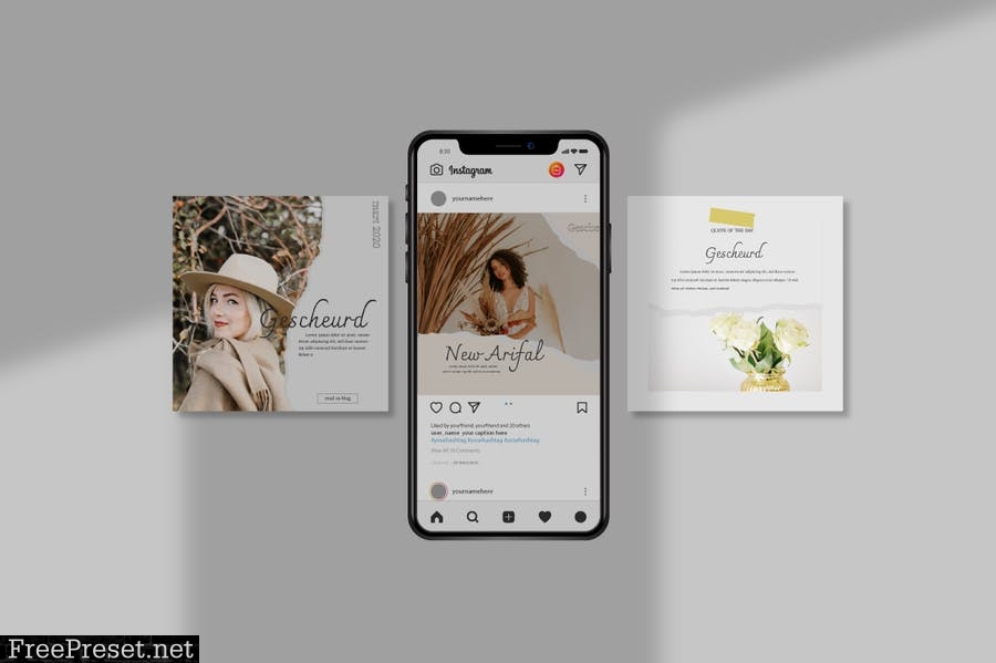 Gescheurd Instagram Template YW3UA5J