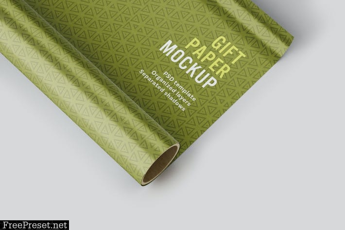 Gift Wrapping Paper Mockup SFA78AG