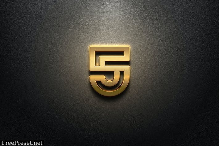 Golden Logo Mockup 5YWYB4F
