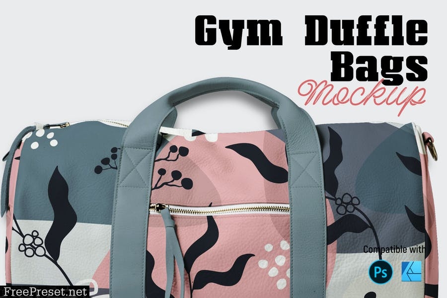 Gym Duffle Bag Mockup 98MU8W5