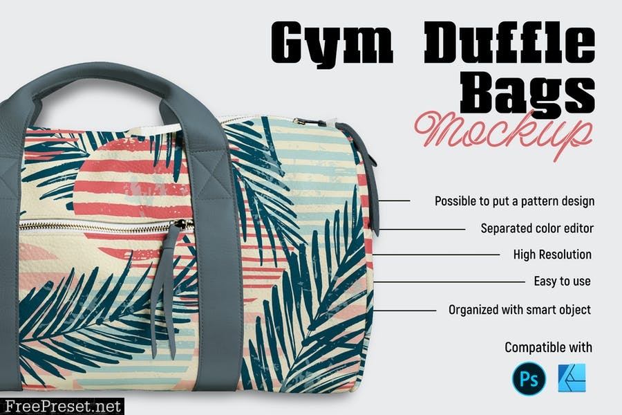 Gym Duffle Bag Mockup 98MU8W5