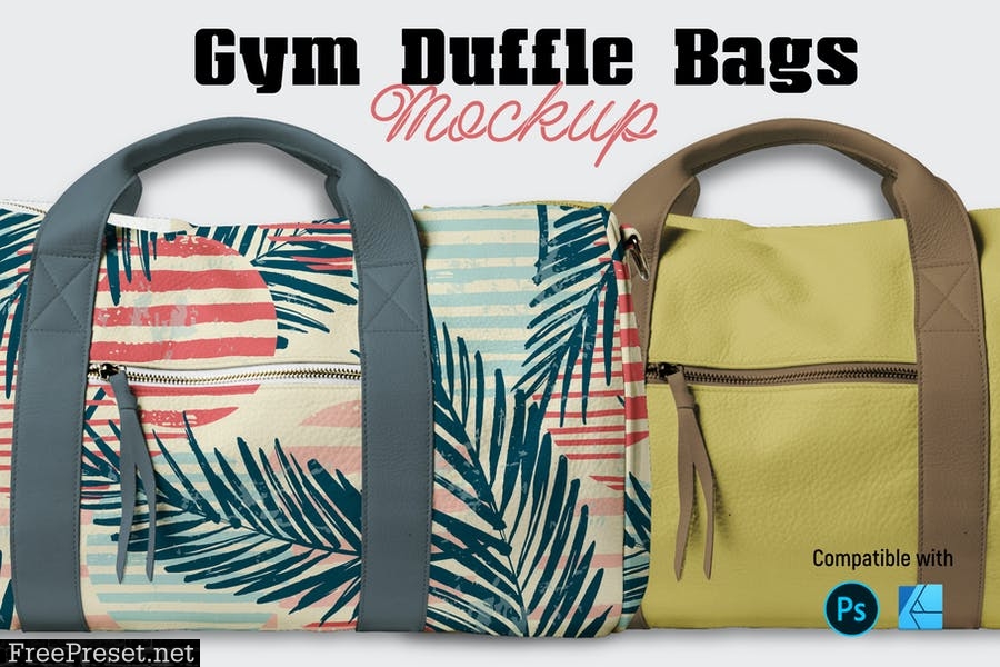 Gym Duffle Bag Mockup 98MU8W5