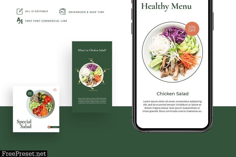 Healthy Food Cafe - Instagram Pack PQRV8FU