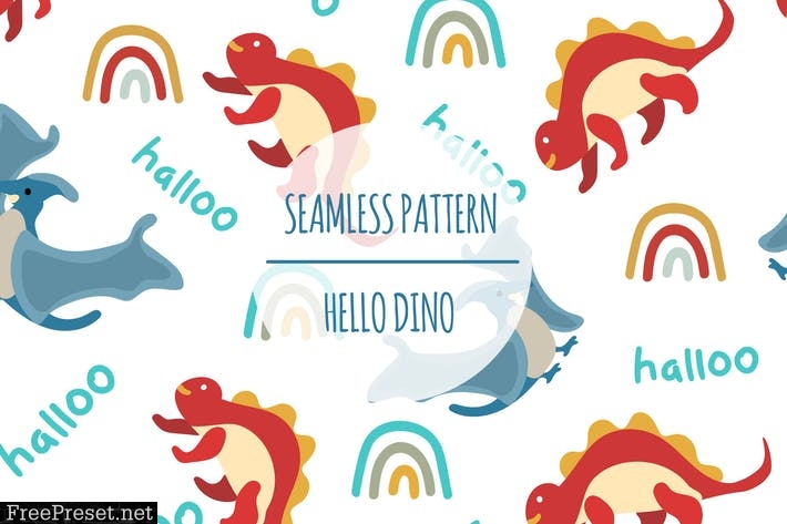 Hello Dino – Seamless Pattern U867LHK