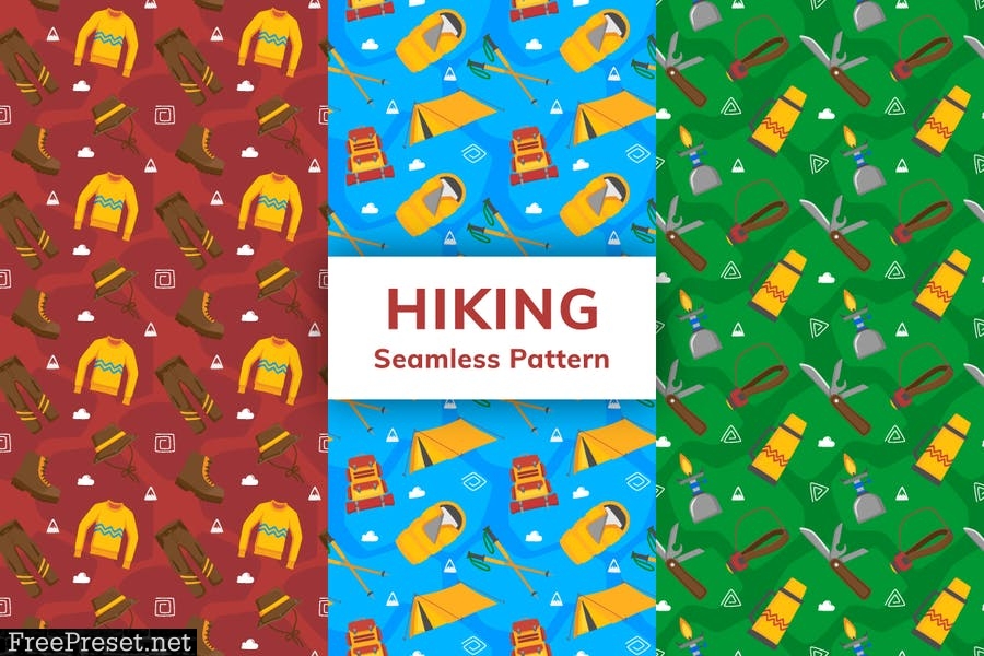 Hiking Seamless Pattern 87X79GA