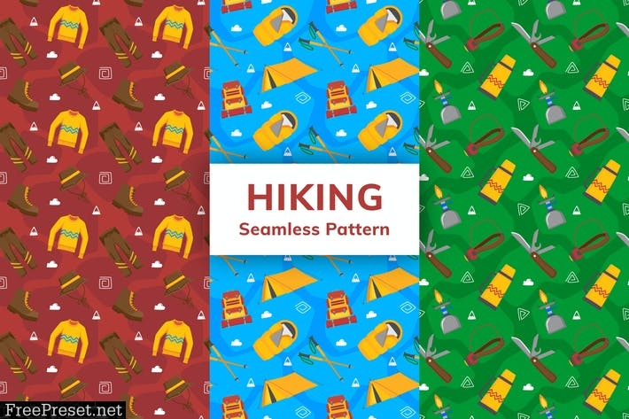 Hiking Seamless Pattern 87X79GA