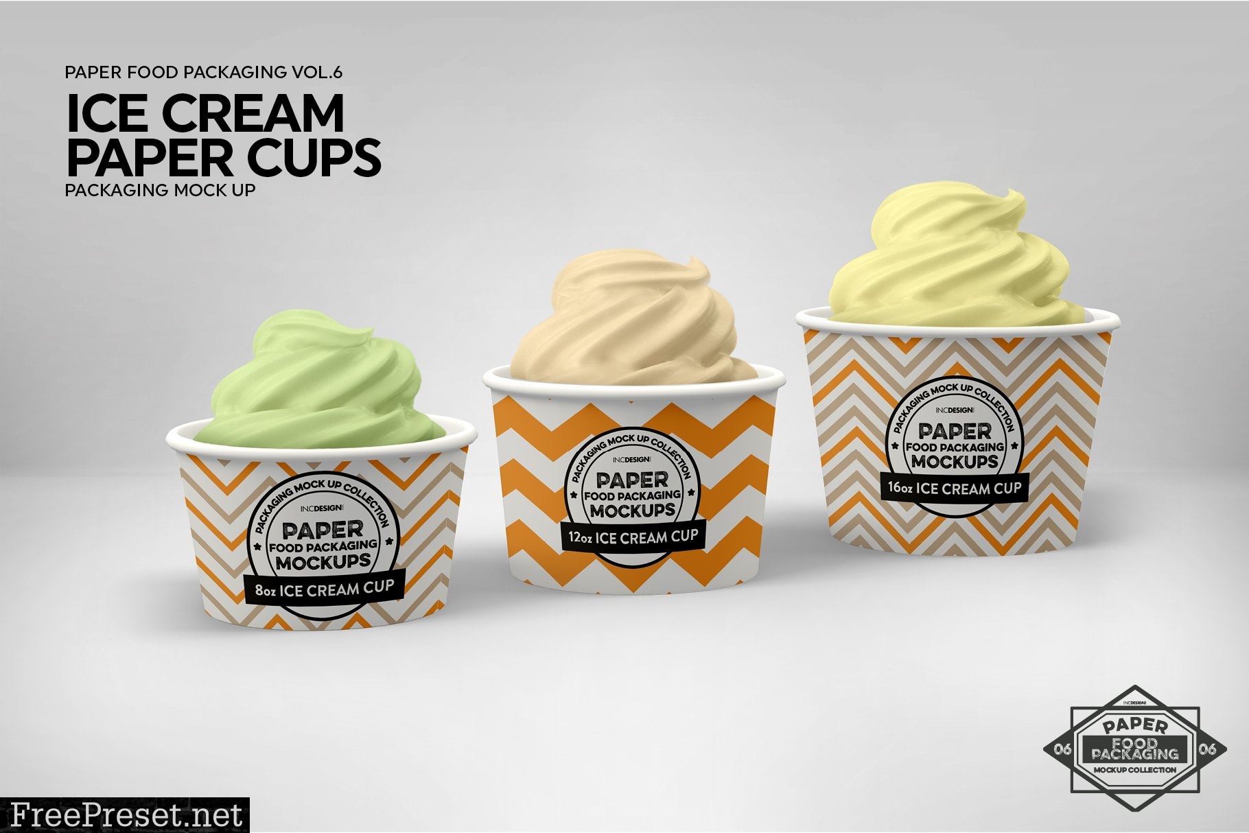 Ice Cream Cups Mockup 2182874