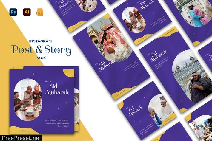 Ied Mubarak Instagram Stories & Post Pack DYMDLVV