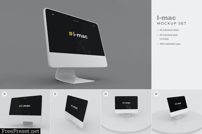 iMac 2021 Mockup - Vol 03 C8RSMQ8