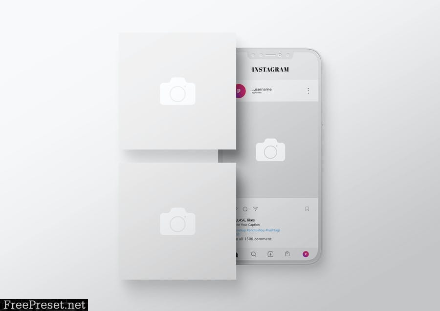 Instagram Post Mockup Template - Vol 02 9KLPF5B